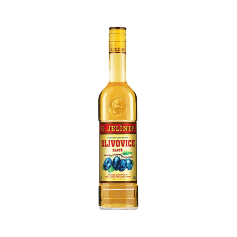 Jelinek Plum Brandy Gold 500ml Gift Box with 2 Glasses