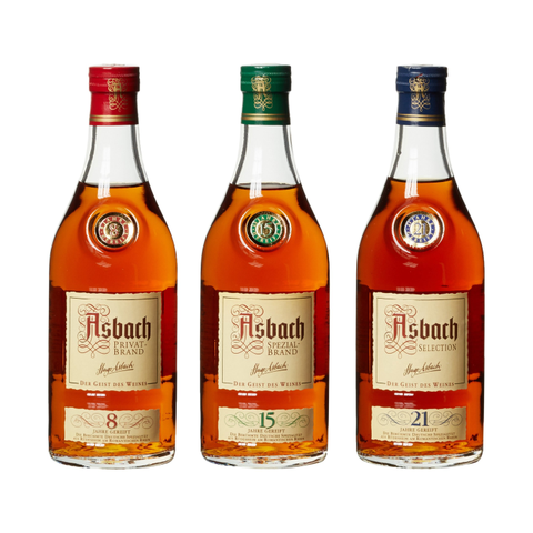 Asbach Cellarmaster's Collection Brandy (8 YO + 15 YO + 21 YO) 3 x 200ml