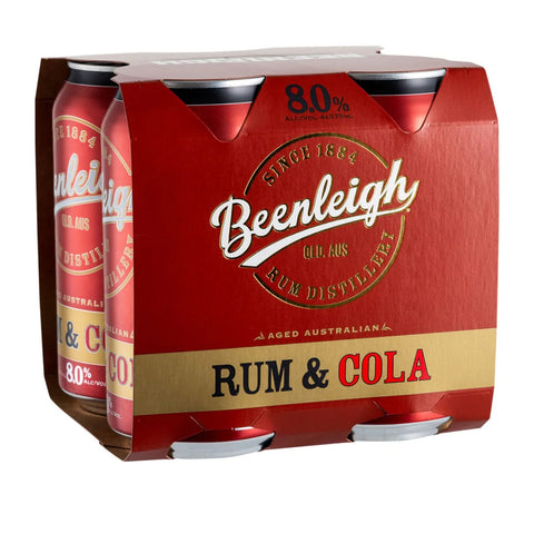Beenleigh Rum & Cola Cans 8% 375mL