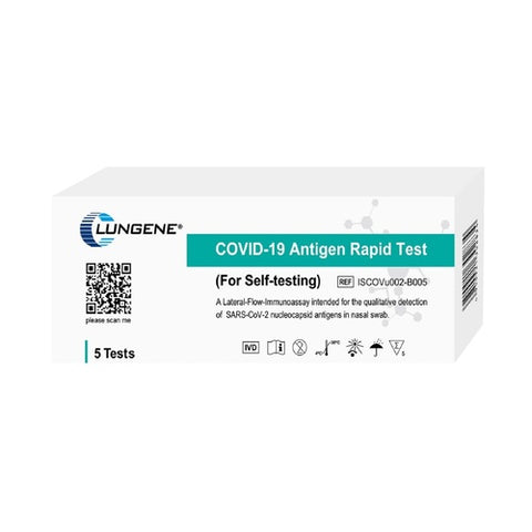 Clungene Covid-19 Antigen Rapid Test 5 Pack Test Kit Nasal Swab TGA Approved