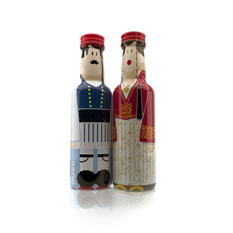 Go Greek Evzonas & Amalia Couple Ouzo (2x50ml)