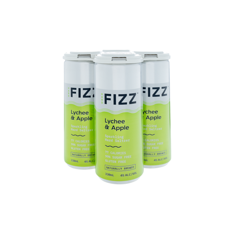Hard Fizz Lychee & Apple Seltzer 330ml 4 pack