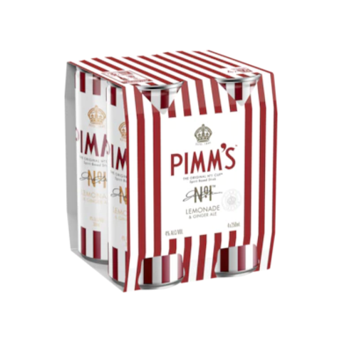 Pimm's No.1 Lemonade & Ginger Ale 250ml 4pack